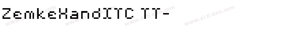 ZemkeHandITC TT字体转换